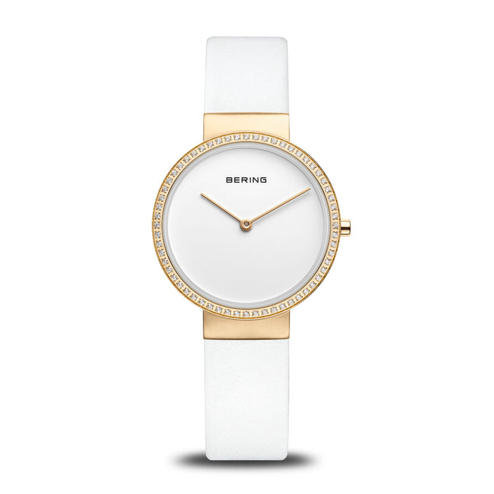 Bering Ladies white & polished/brushed gold | Watch 14531-630