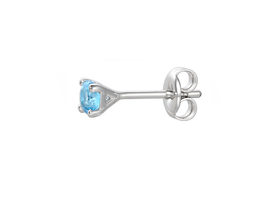 Blue Topaz and Silver Purity Stud Earrings 5001ESILBT