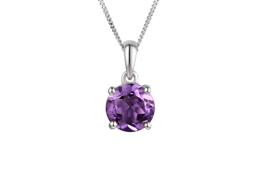 Amethyst and Silver Purity Necklace Model 5001PSILAM