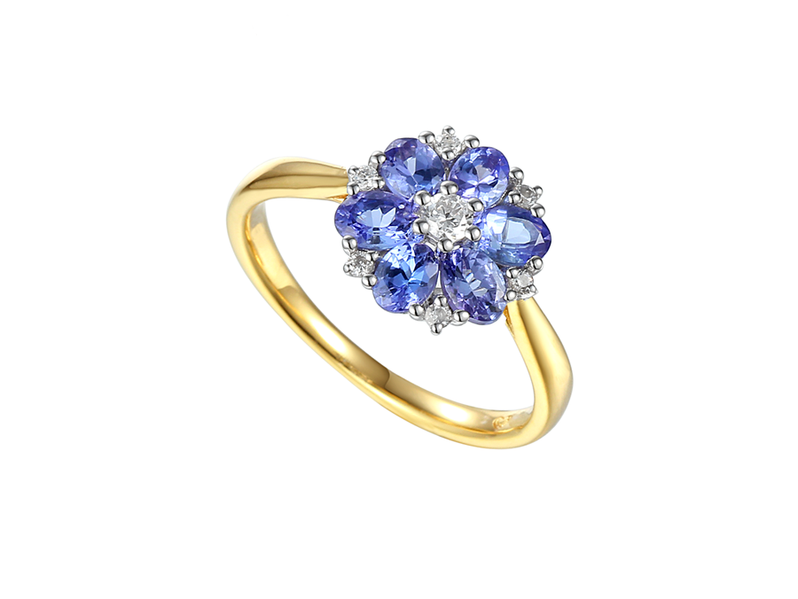 Tanzanite 9ct Gold Ring 8544RYWDTZ