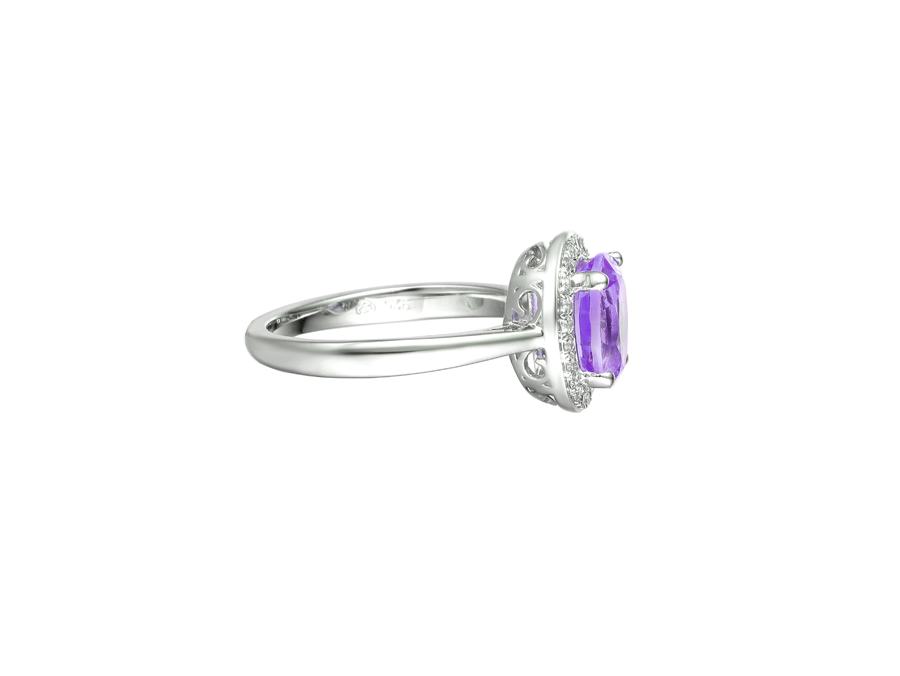 Amethyst and Silver Regal Purple Ring 9121RSILCZ/AM