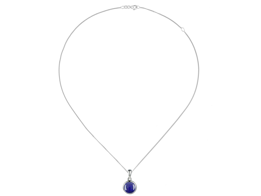 Lapis Lazuli and silver Pendant on Chain 9183 LAP