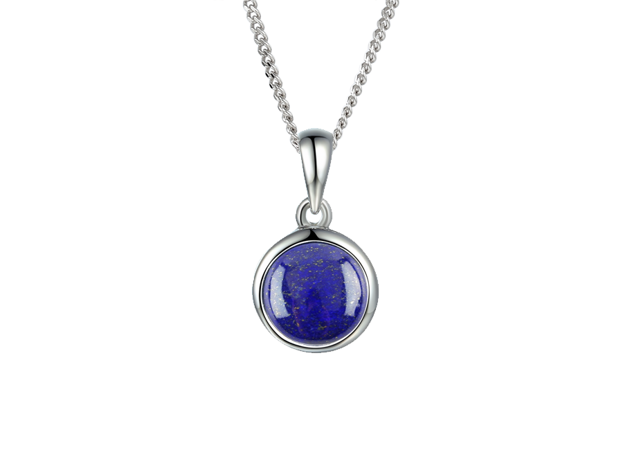 Lapis Lazuli and silver Pendant on Chain 9183 LAP
