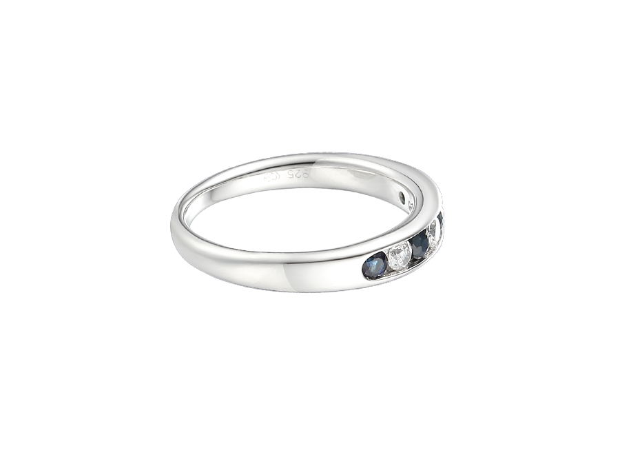 Sapphire (Blue) and Cubic Zirconia Eternity Ring 9233SILCZ/S