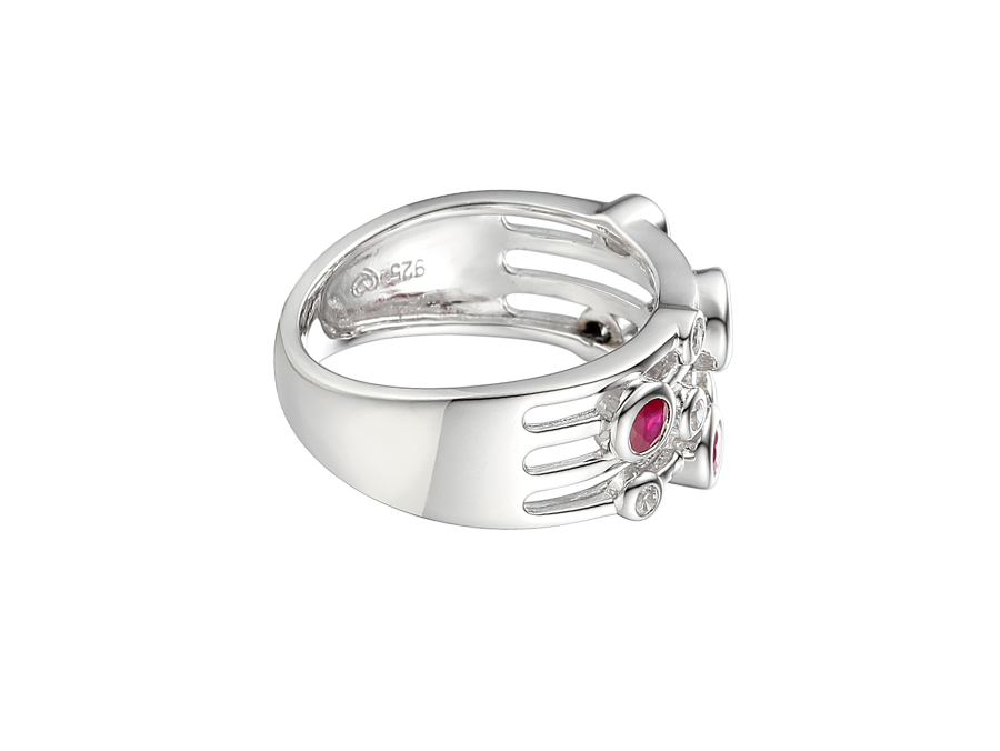 Ruby and Cubic Zirconia Silver Fantasize Ring 9234SILCZ/R
