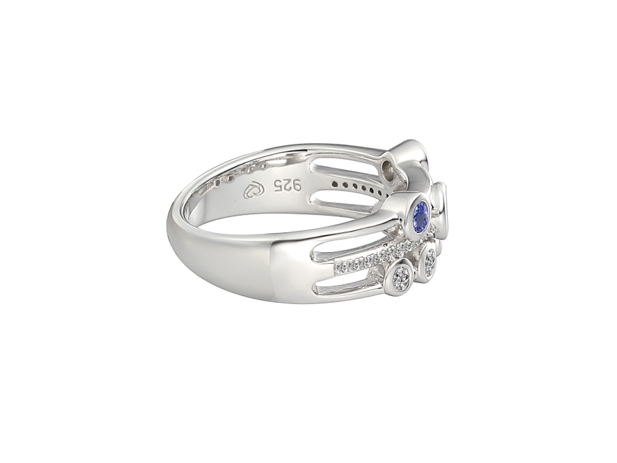 Tanzanite and Cubic Zirconia Tantalise Silver Ring 9235SILCZ/TZ