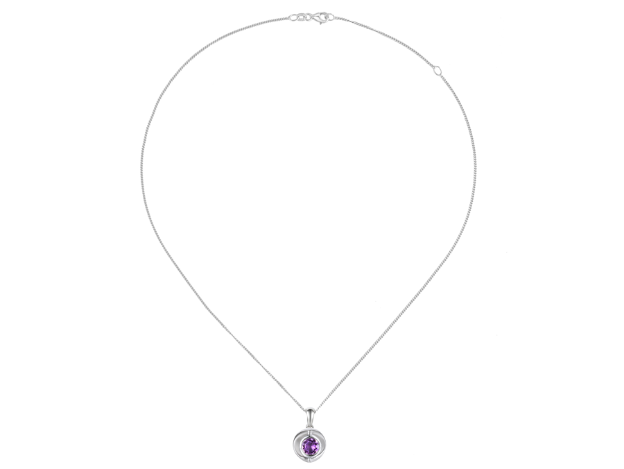 Amethyst Vivid Purple Necklace 9295SILAM