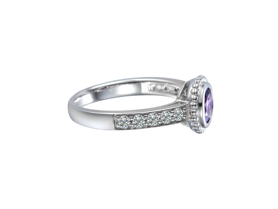 Amethyst and Silver Ring 9303AM
