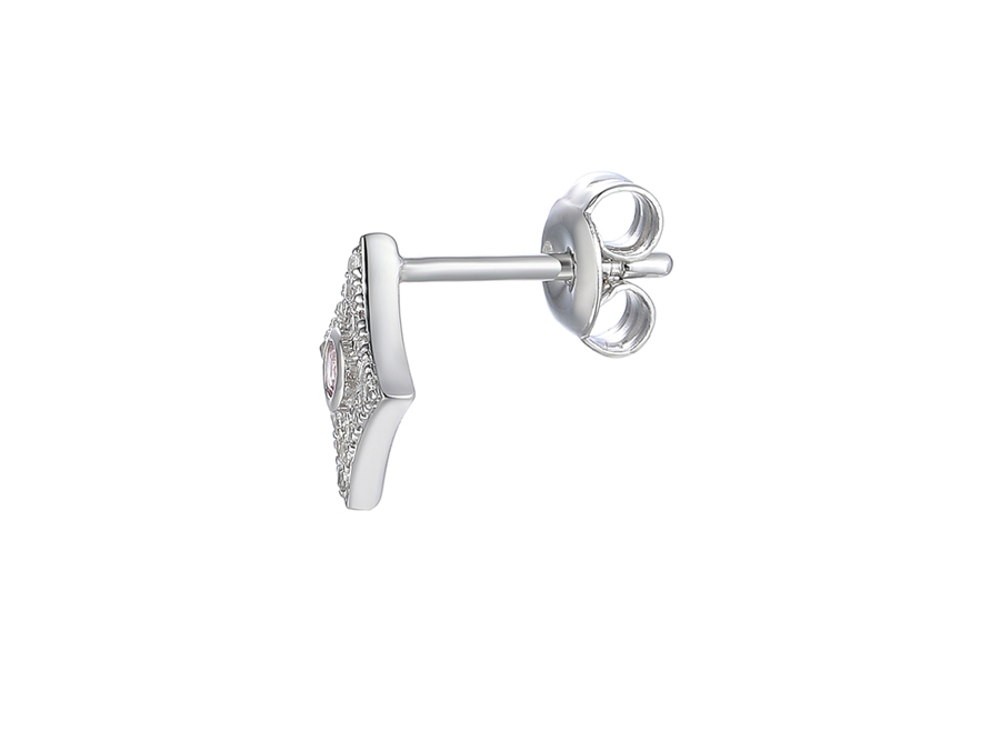 Pink Sapphire and Cubic Zirconia Stud Earrings 9337PS
