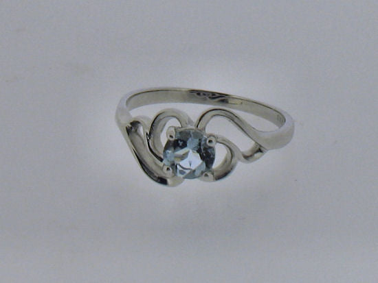Aquamarine and White Gold Ring No.79