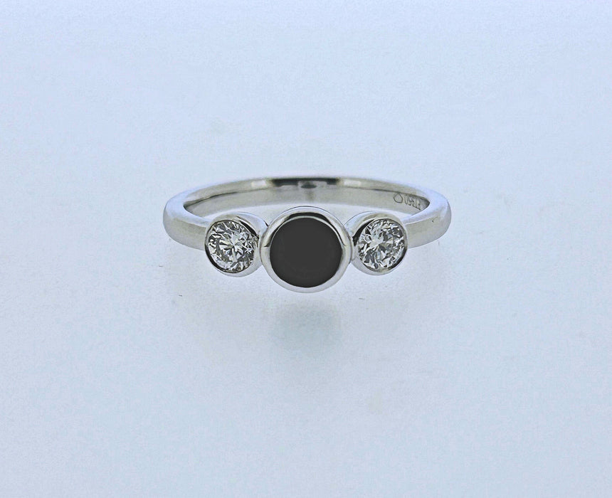 Platinum Whitby Jet and Diamond Ring RX11073 NR-99