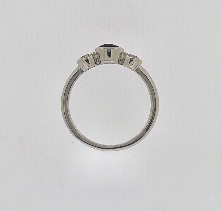 Platinum Whitby Jet and Diamond Ring RX11073 NR-99