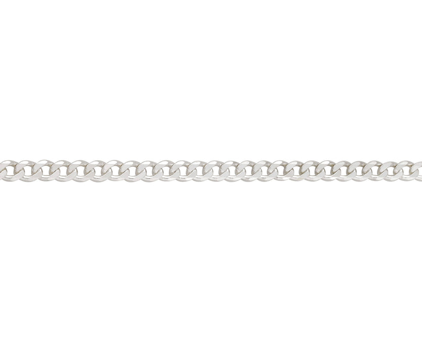 Silver Curb Chain 180 metric curb 22"/55cm S180MC22