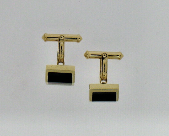 Gold and Black Lip Mother-of-Pearl Cufflinks SW44