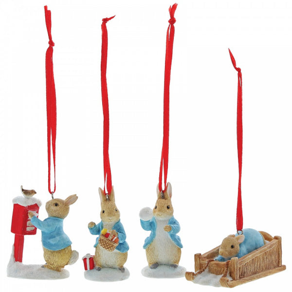 Peter Rabbit Set of 4 Hanging Ornaments A29927