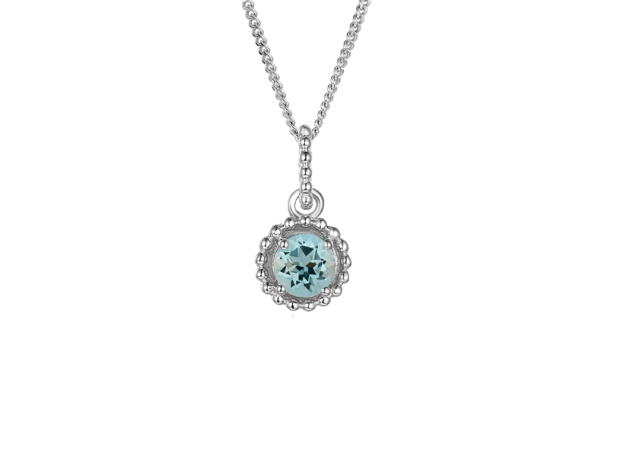 Aquamarine and Silver Pendant 5006AQ