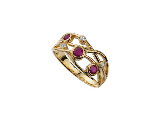 Ruby and Diamond Gold Ring 6831YD/R