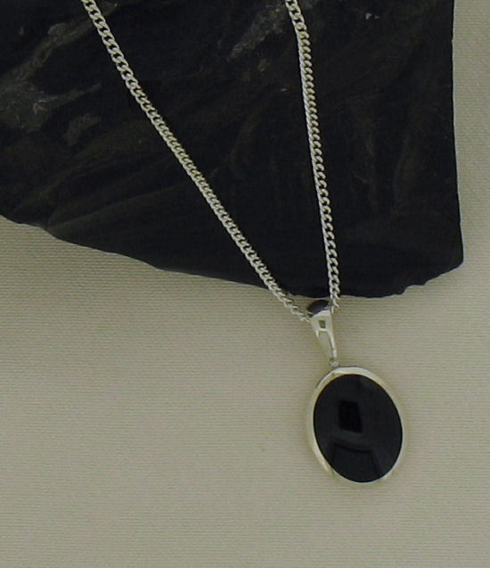 Whitby Jet and Silver Pendant 68407