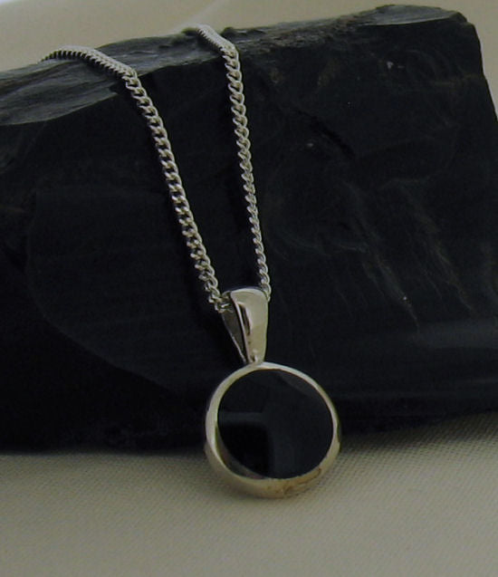 Whitby Jet and Silver Pendant 68408