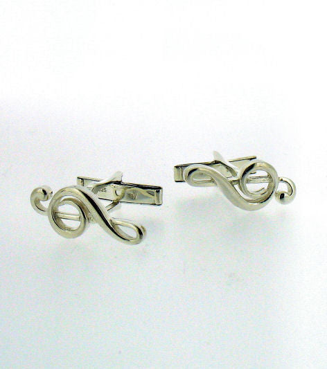 Silver Treble Clef Cuff links SMC 514