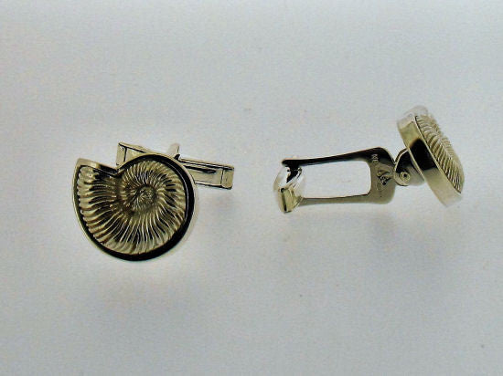 Silver Ammonite Cufflinks 74202