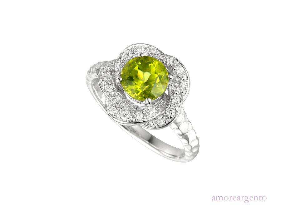 Peridot and Silver Ring 9093 CR/PER