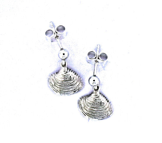 Silver venus shell drop earrings A D 3-10