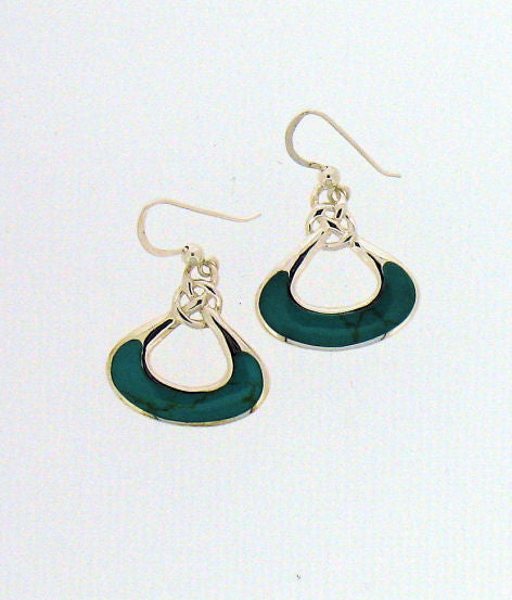 Turquoise and Silver Drop earrings BP0478