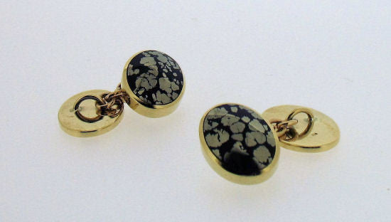 Septarian Pyrite and 9ct Gold Cufflinks CH1/5