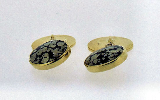 Septarian Pyrite and 9ct Gold Cufflinks CH1/5