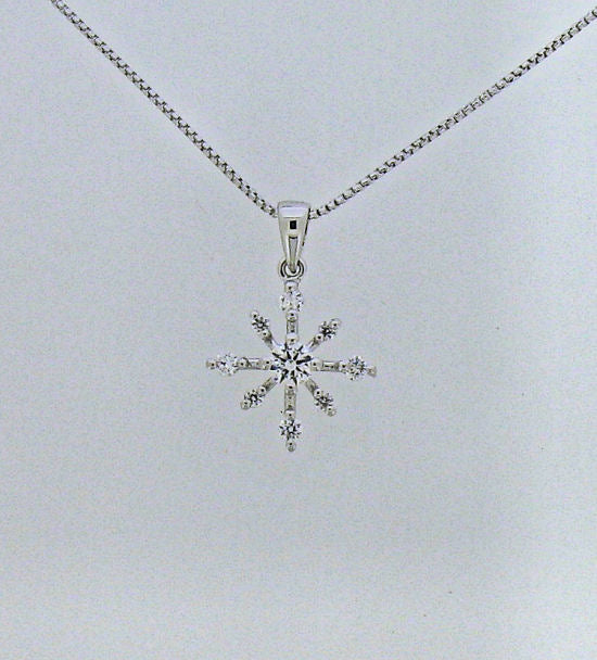 Cubic Zirconia and Silver Pendant KPN3068