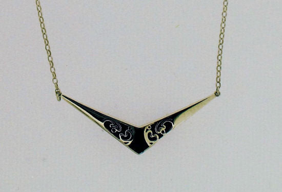 Whitby Jet and Silver Necklace S4-No7