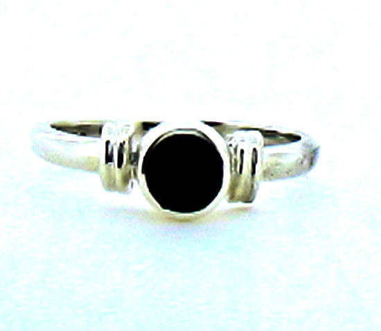 Whitby Jet Silver Ring NR31