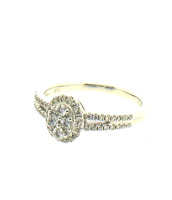 Diamond and White Gold Ring R432