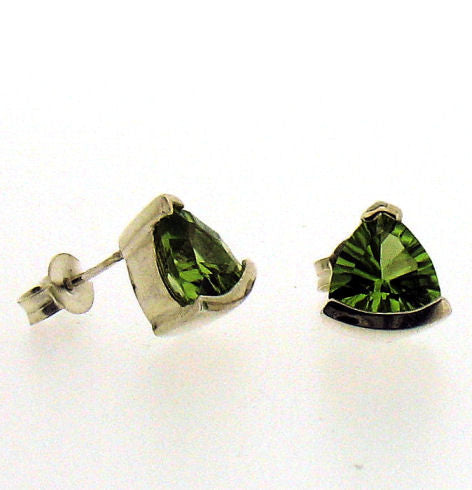 Peridot Silver Stud Earrings S1027