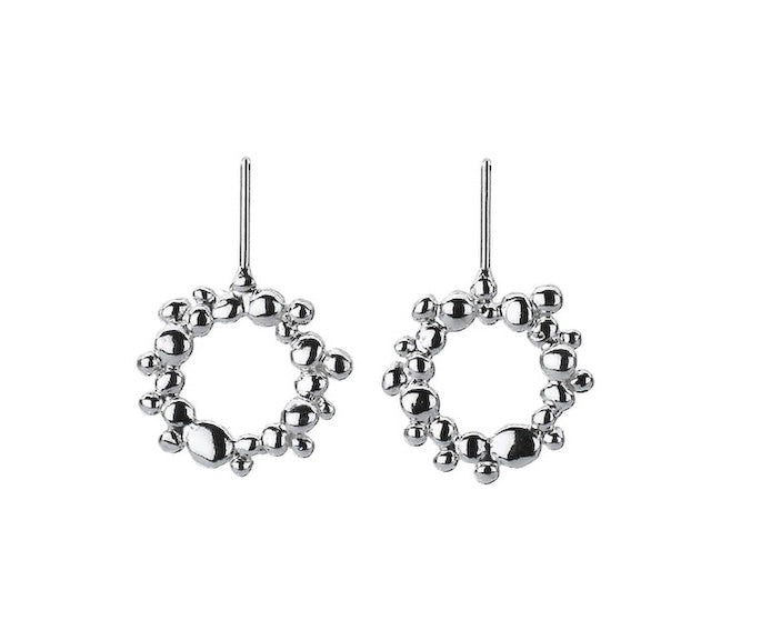 Silver Echo Circular Drop Earrings SECH2CE