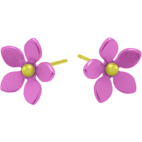 Titanium (Pink) Flower Studs TS321.63V