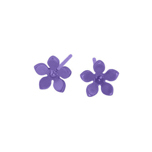 Titanium (Purple) Flower Studs TS332.72V
