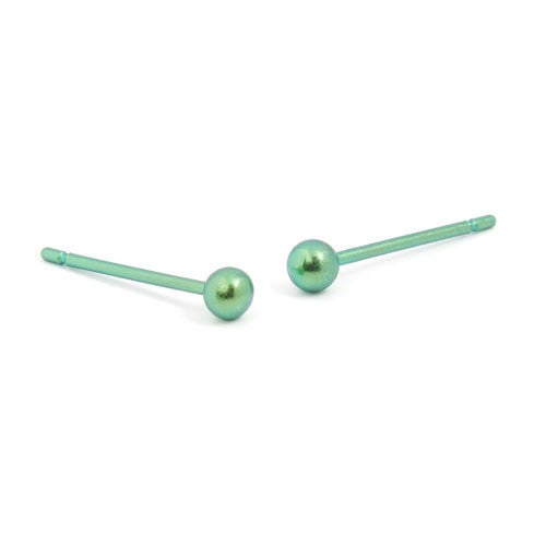 Titanium (Green) bead Studs TS335.90V