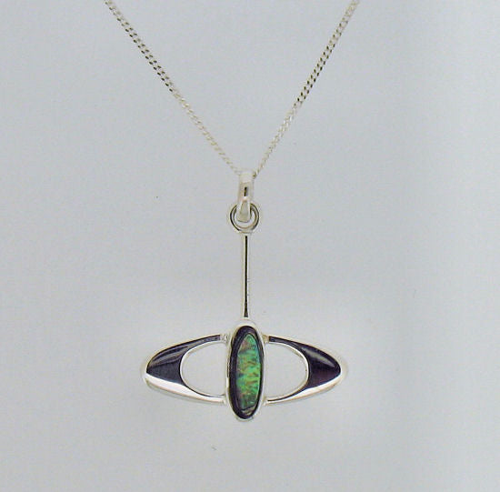 Abalone Shell Silver Pendant YAB52