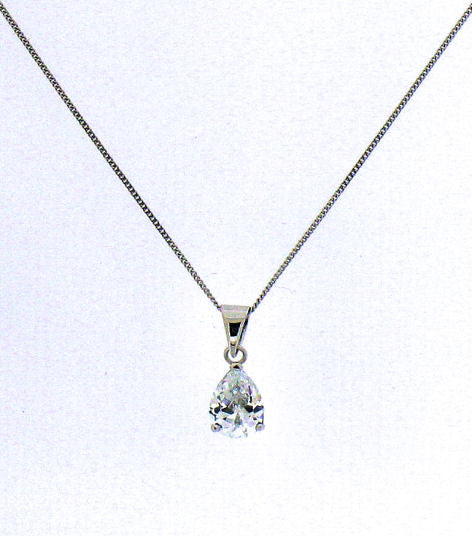 Cubic Zirconia Silver Pendant GVP141