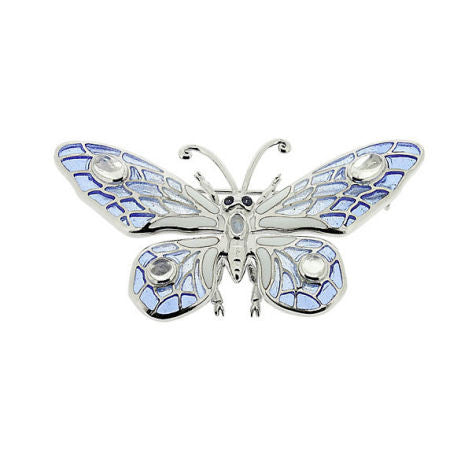 Moonstone & Sapphire Butterfly Brooch