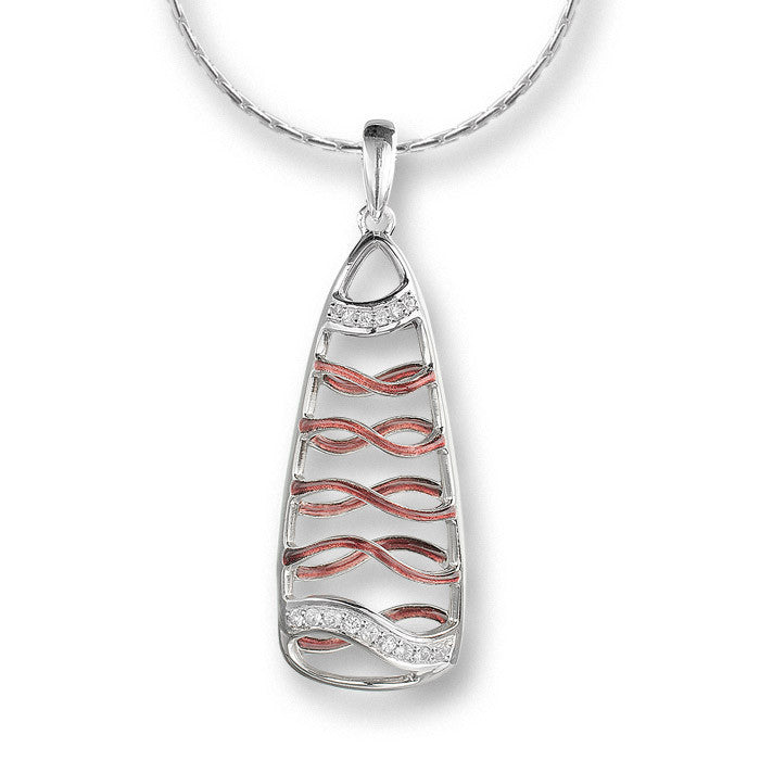 Enamel and White Sapphire Necklace NN0284YB