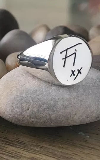 Memorial Silver Ring in Sizes A-Q